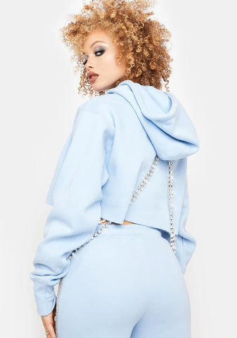 Cool Icy N' Dangerous Rhinestone Chain Hoodie