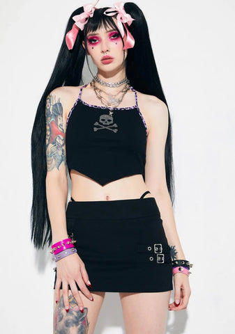 Unholy Smokes Twill Mini Skirt