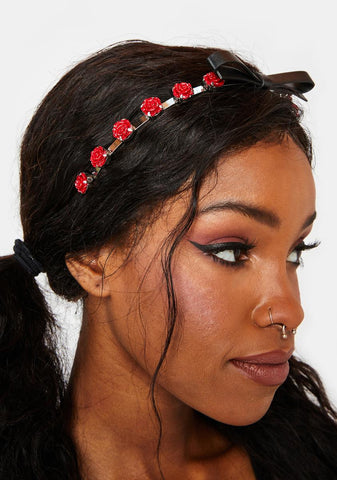 Witchy Woman Rose Bow Headband