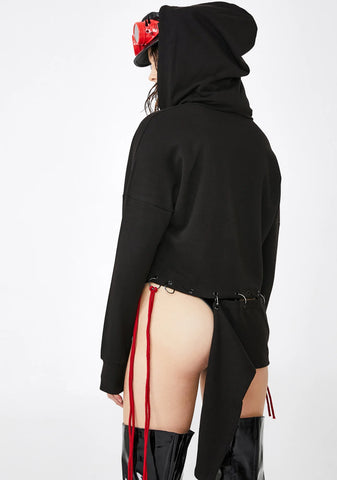 It's All Rigged Crop Hoodie