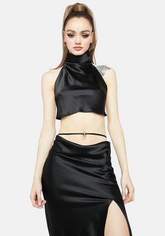 Watch And See Satin Skirt Set