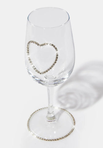 Pass The Pinot Rhinestone Wine Glasses
