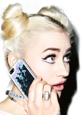 Falling Hearts Glitterfalls iPhone Case