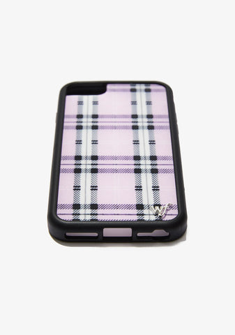 Lavender Plaid Iphone Case