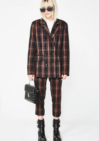 Half Bad Plaid Blazer