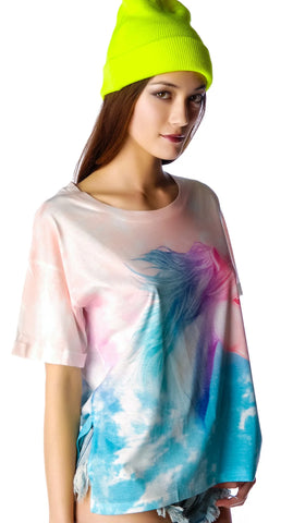 Wish Upon A Rainbow Unicorn Tee - Pink