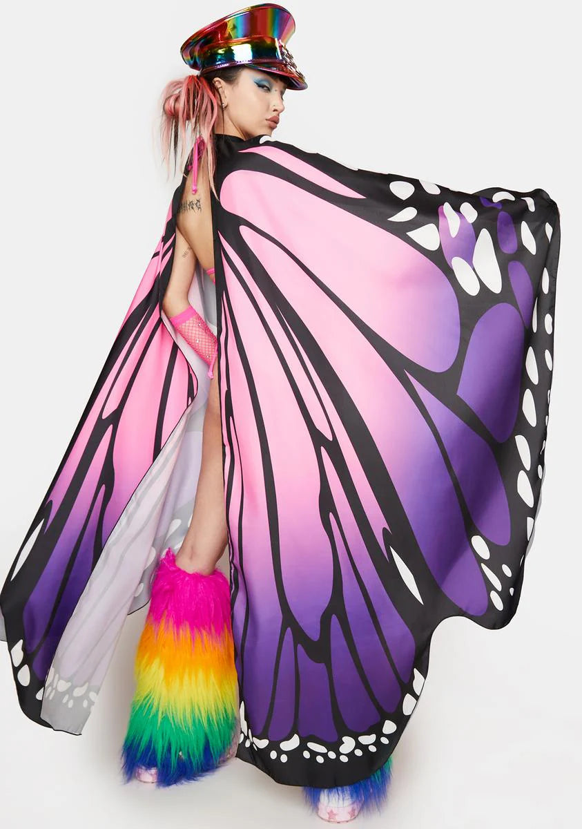 Lilac Wings Of Paradise Butterfly Cape