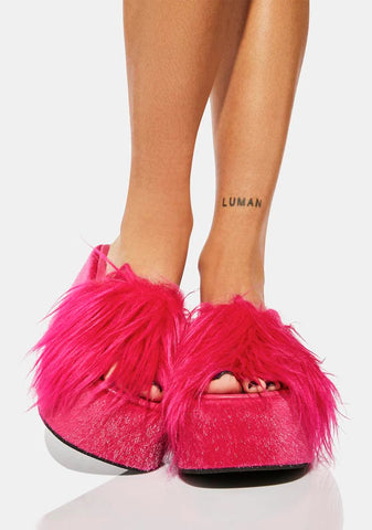 Runaway Rebel Faux Fur Slides