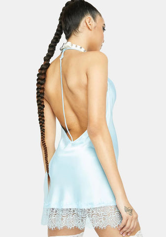 Cobalt In Your Thoughts Satin Nightie