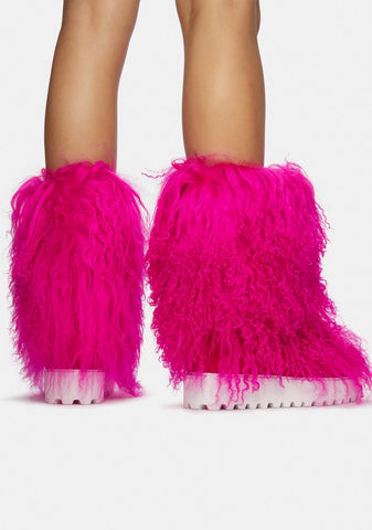 Orchid Faux Fur Boots