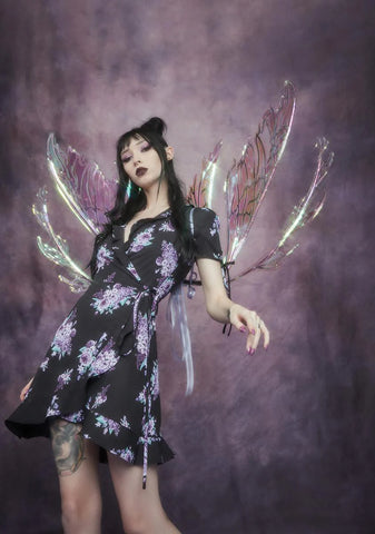 Thorns And Thistles Wraparound Mini Dress