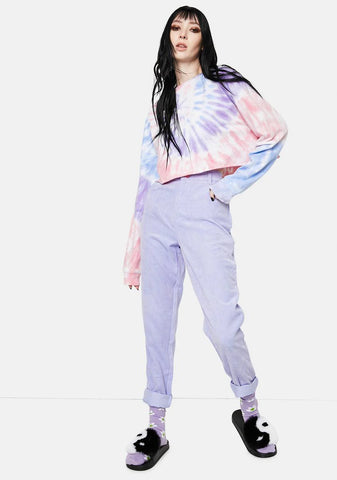 Purple Corduroy Mom Jeans