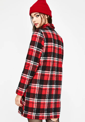 Wanna Play Plaid Coat