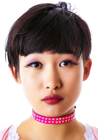 So Clueless Double Rhinestone Choker