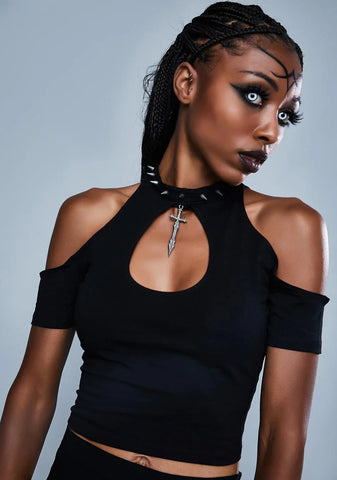 Warrior Spirit Cold Shoulder Top