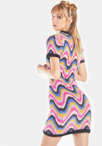 Blotter Knit Mini Dress