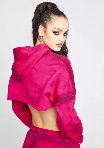 Rude Mood Crop Hoodie