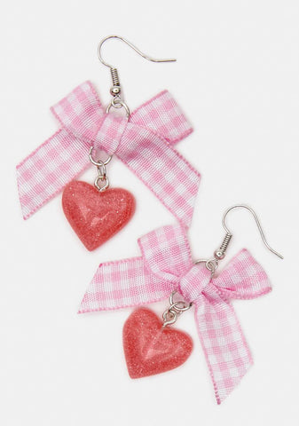 Loving U Lately Heart Drop Earrings