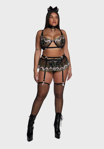 Plus Blossomed Soul Lingerie Set