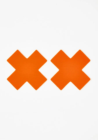 Neon Orange Cross Pasties