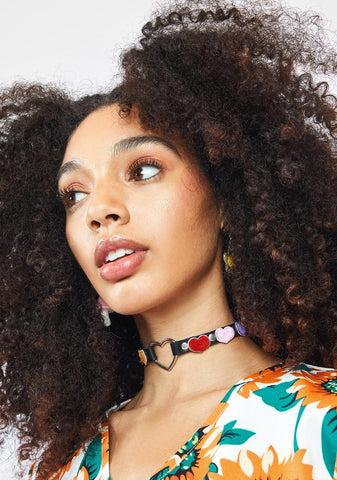 Hot Feel My Love Heart O-Ring Choker