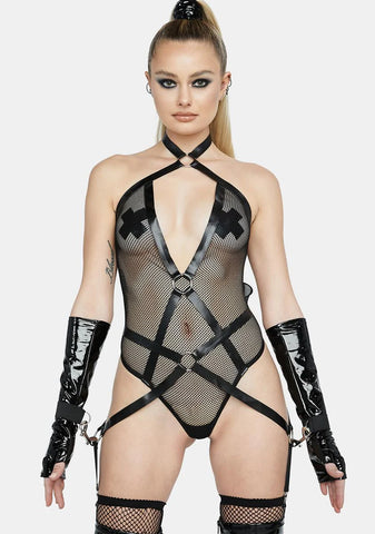 Hot Moments Fishnet Teddy