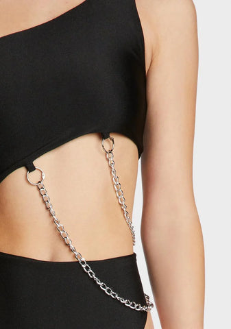 Jet Black Callie Leotard