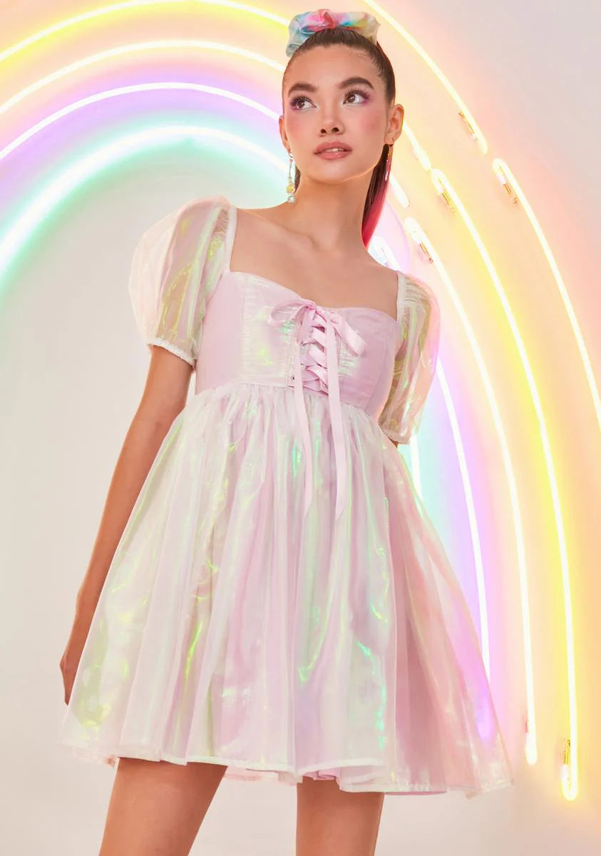 Fairy Princess Iridescent Babydoll Dress