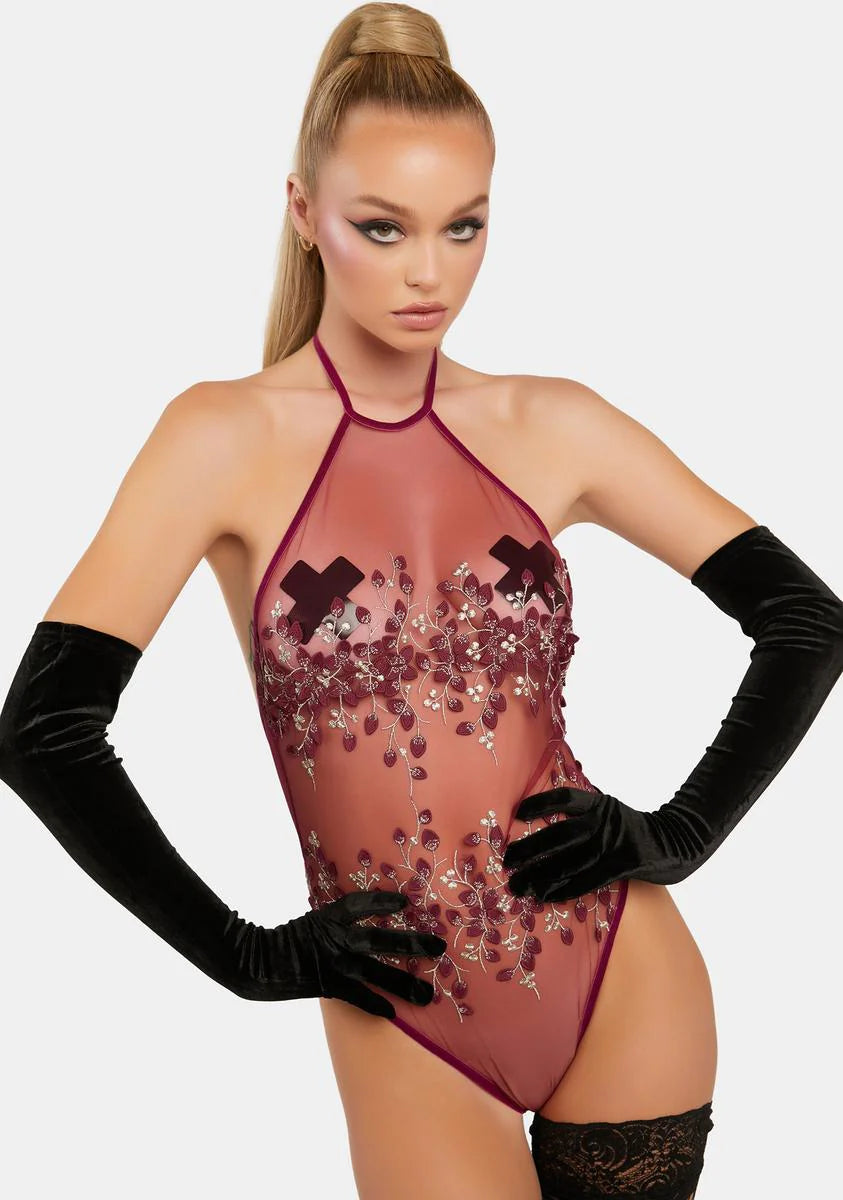 Pick My Petals Sheer Bodysuit