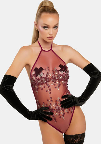 Pick My Petals Sheer Bodysuit