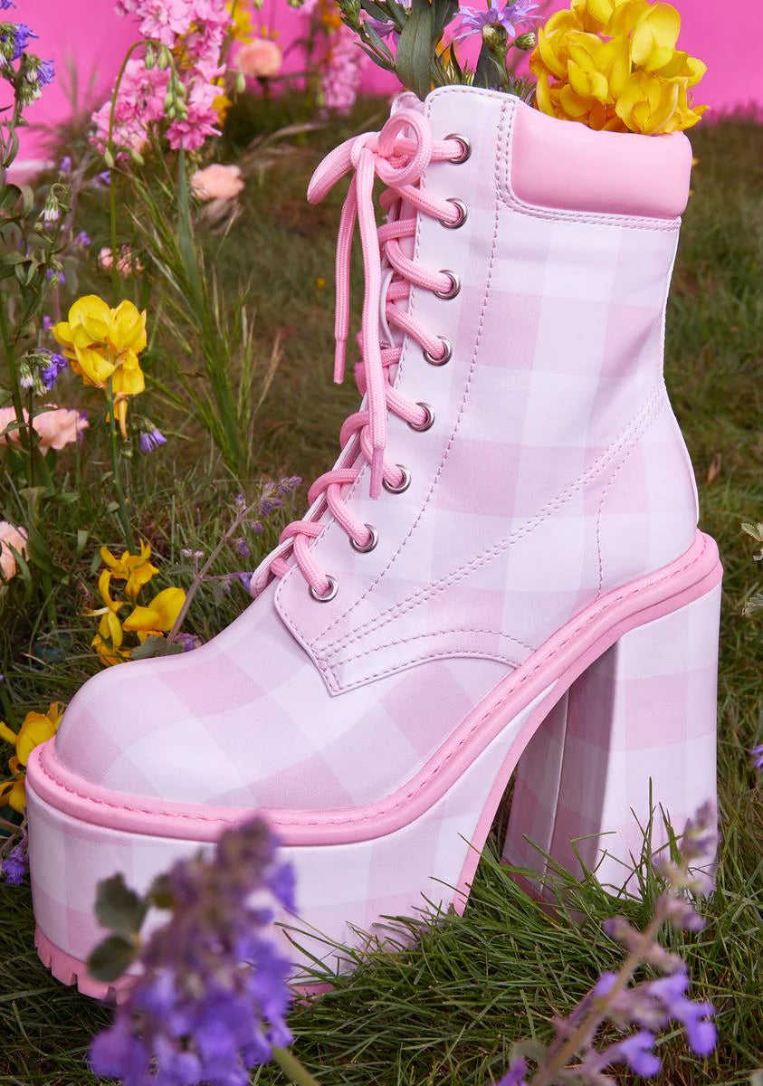 Smore Sweetness Gingham Boots