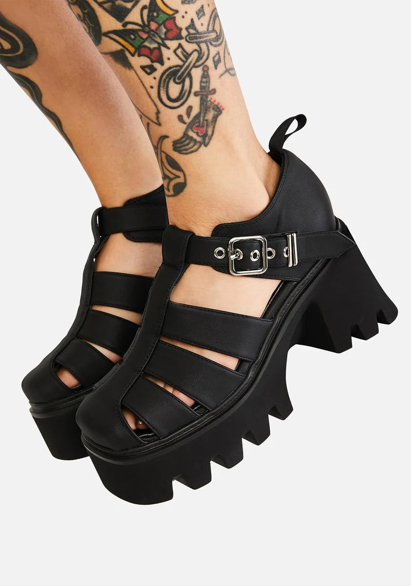 Dahlia Acting Shy Platform Sandals