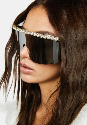 Chrome Melting Point Shield Sunglasses