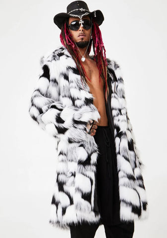 Lone Wolf Faux Fur Coat