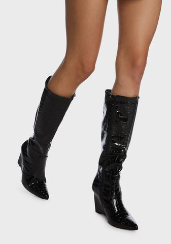 Night Social Secret Wedge Boots