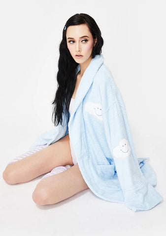 Happy Cloud Applique Short Robe