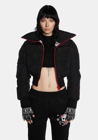 Skull Fairisle Fingerless Knit Gloves