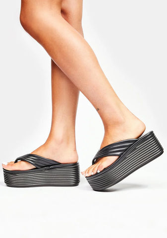 Knows It All Platform Flip Flops