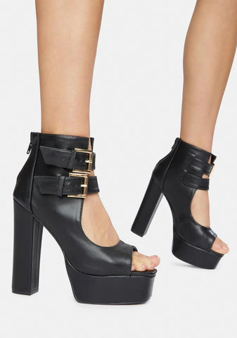 Need You Now Buckle Heels