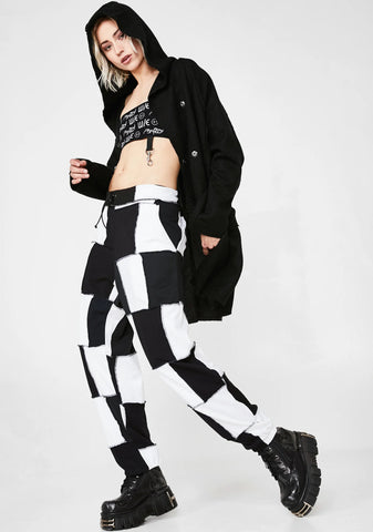 Patchwork Checkerboard Joggers