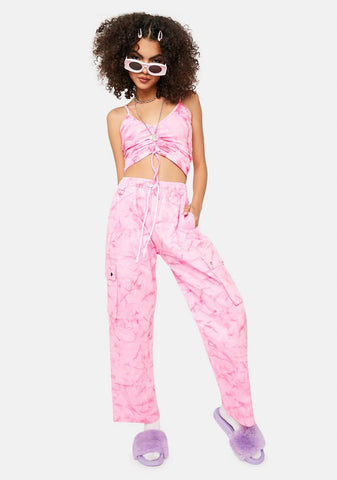 Pink Get It Poppin Cargo Pants