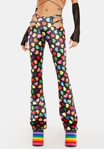 Circle Of Love Cut-Out Flares