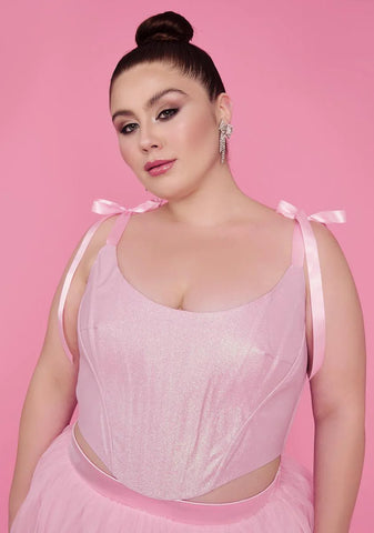 True Burlesque Baby Glitter Corset Top