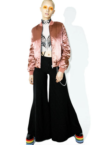 Pink Champagne Bomber Jacket