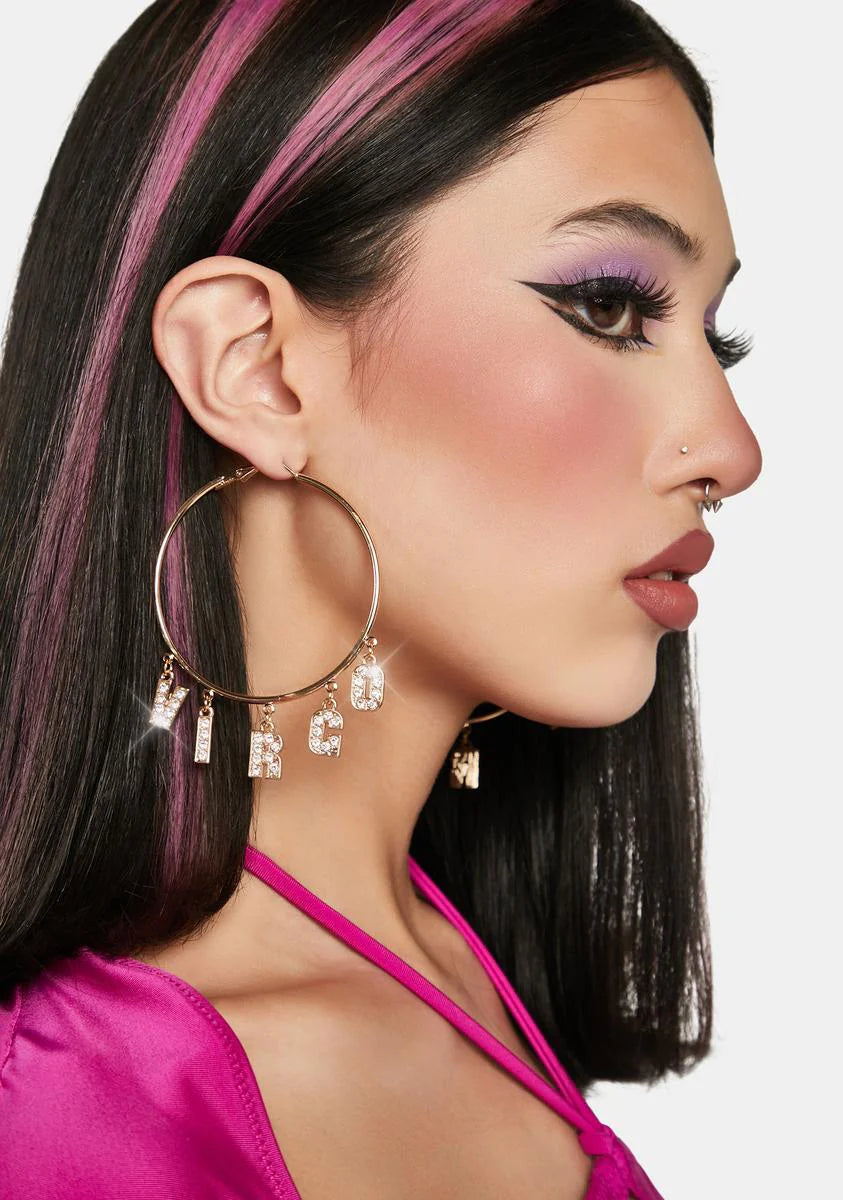 Vain Virgo Hoop Earrings