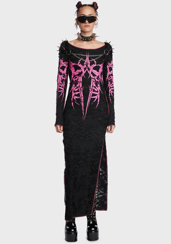Always Hardcore Shredded Maxi Dress