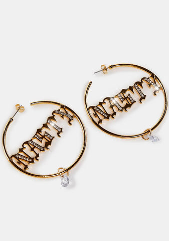 Nasty Thoughts Hoop Earrings