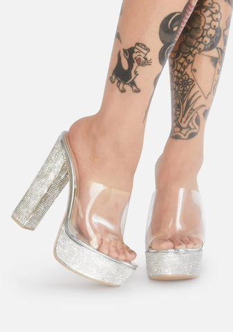 Bubba Rhinestone Platform Heels
