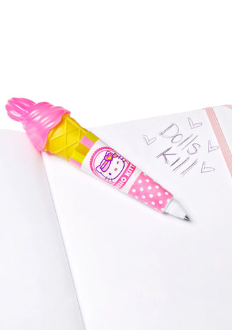 Light-Up Ice Cream Pen - Light Blue