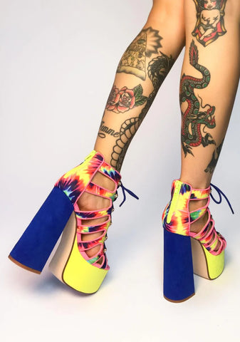 Tie Dye Mallory Platform Heels